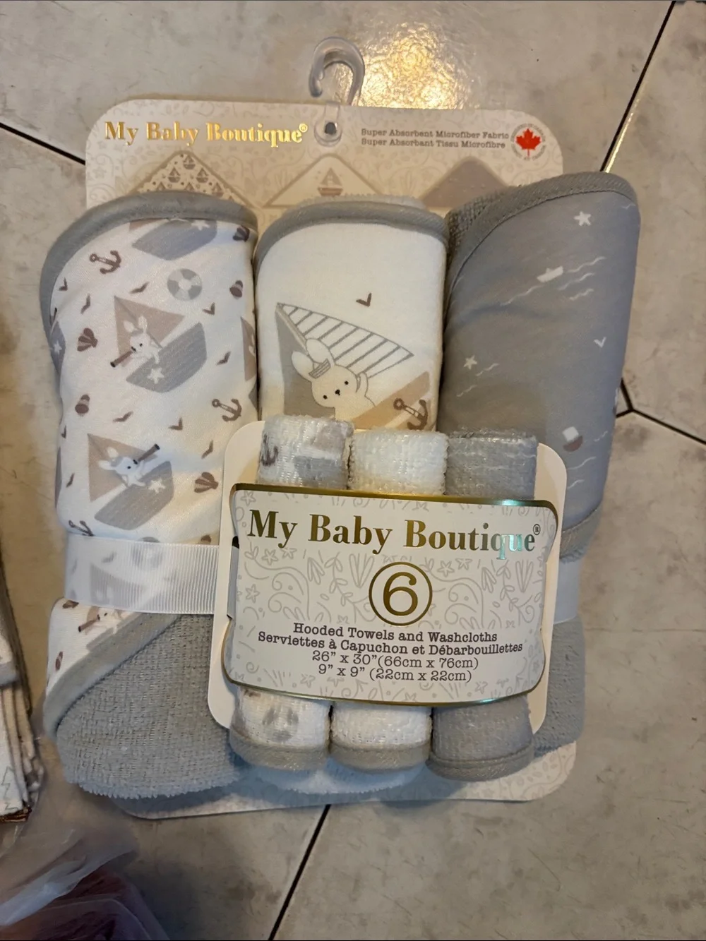 Blue & Neutral Baby Socks and Accessories Set